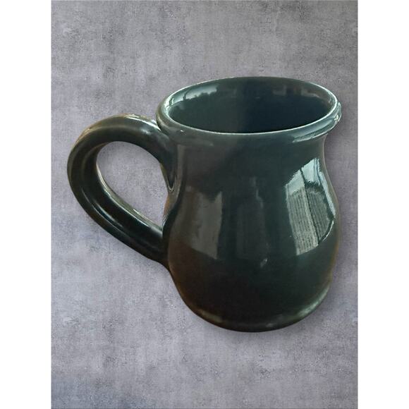 Brewery Gulch Inn Mendocino California Hand Thrown Green Glazed Coffee Mug 2016 - Picture 3 of 5